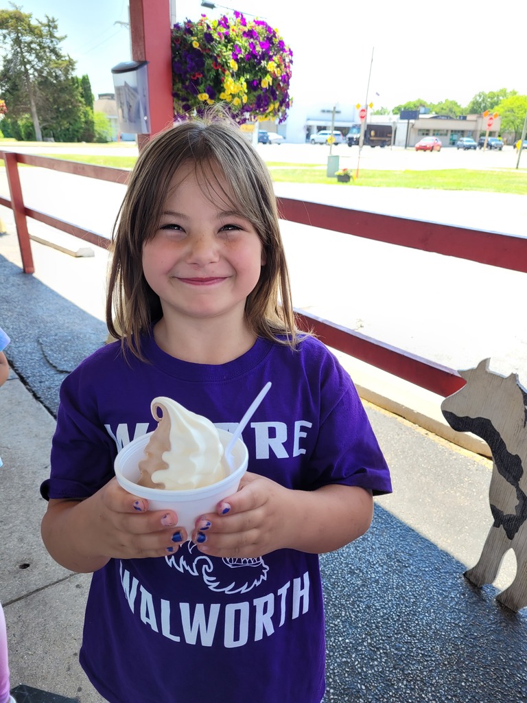 student with ice cream