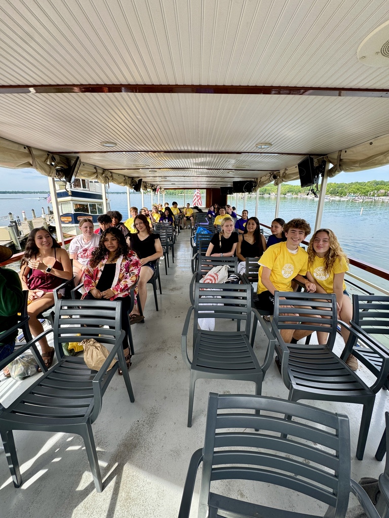 students on the boat