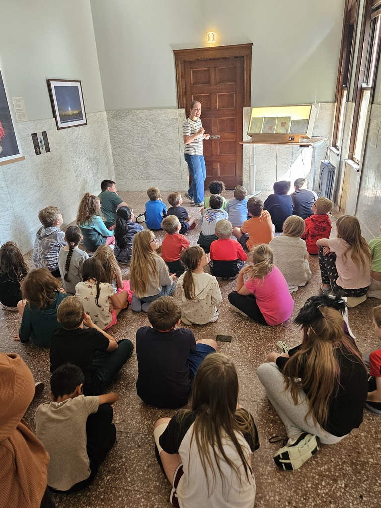 Students listening to a presentation at Yerkes Observatory.