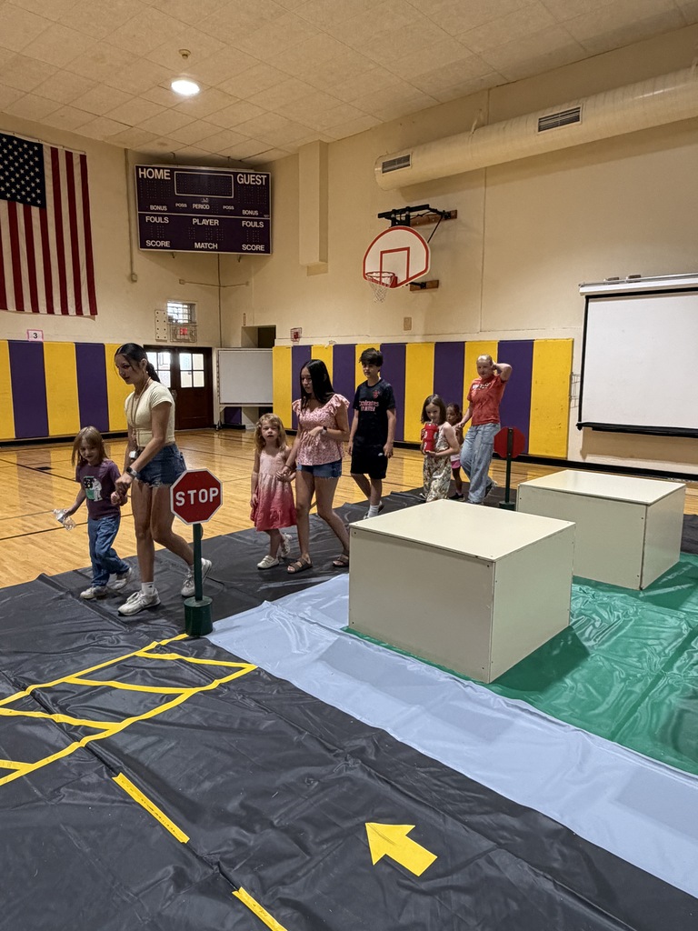 Students learning safety rules at Safety Town