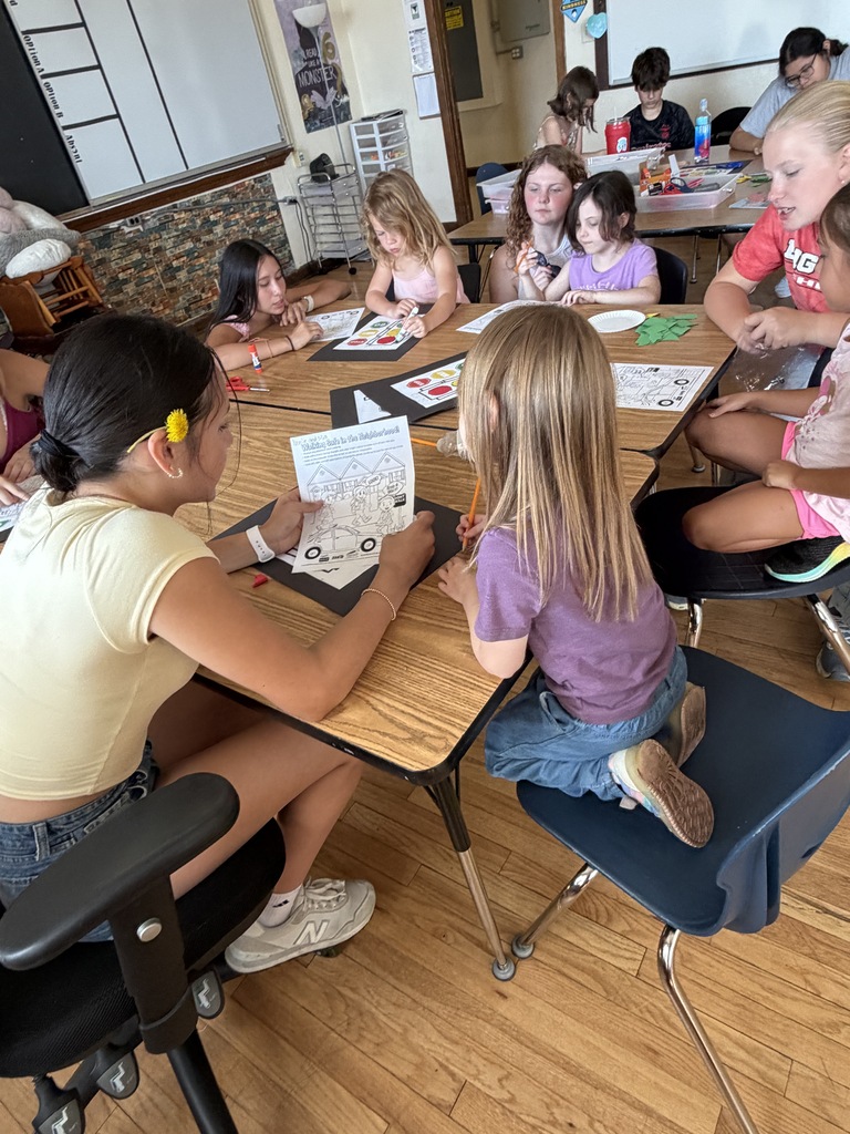 Students learning safety rules at Safety Town