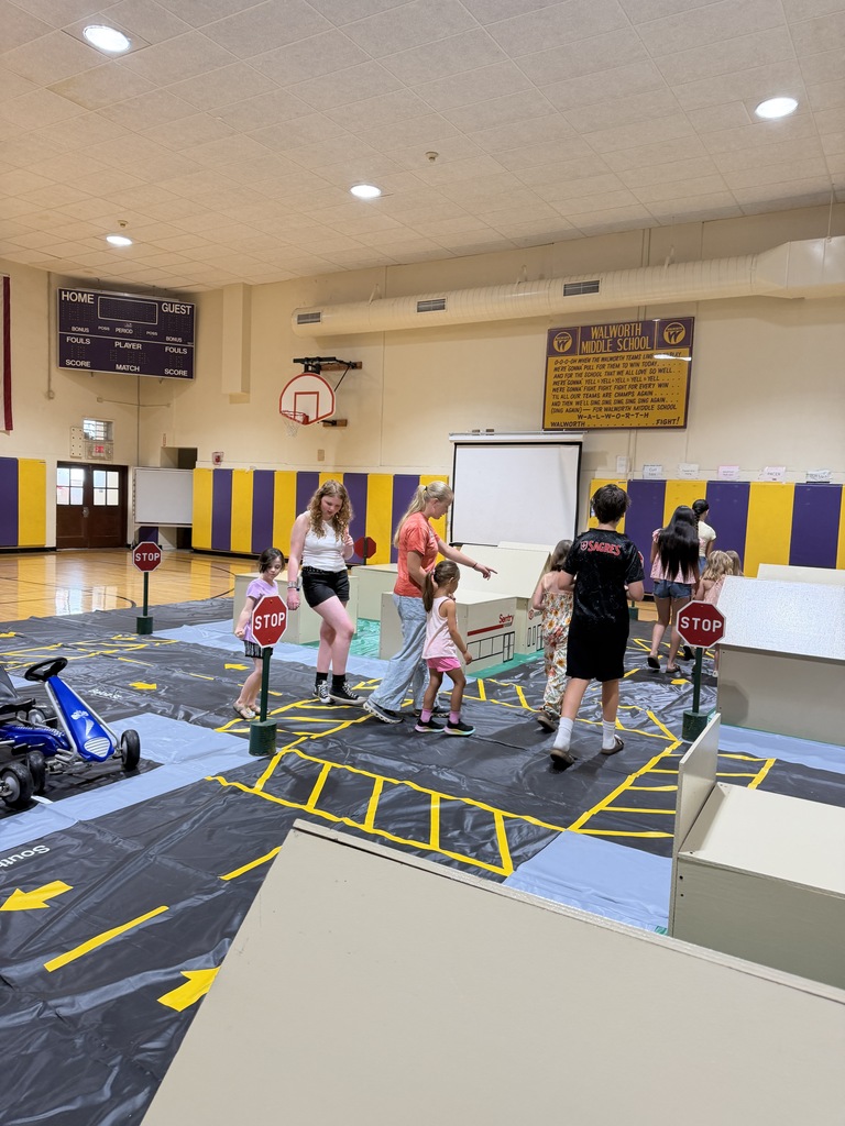 Students learning safety rules at Safety Town