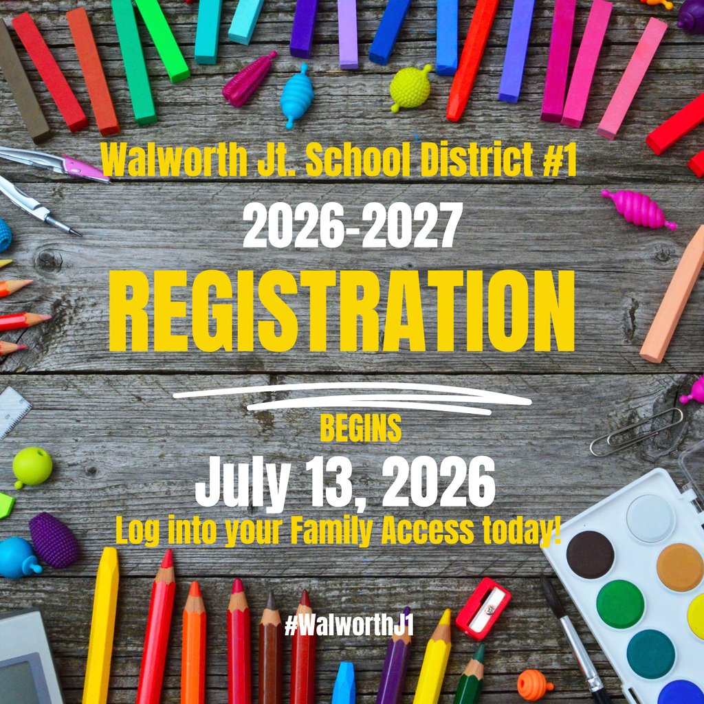 Registration begins July 13, 2026. Log into Family Access today! 