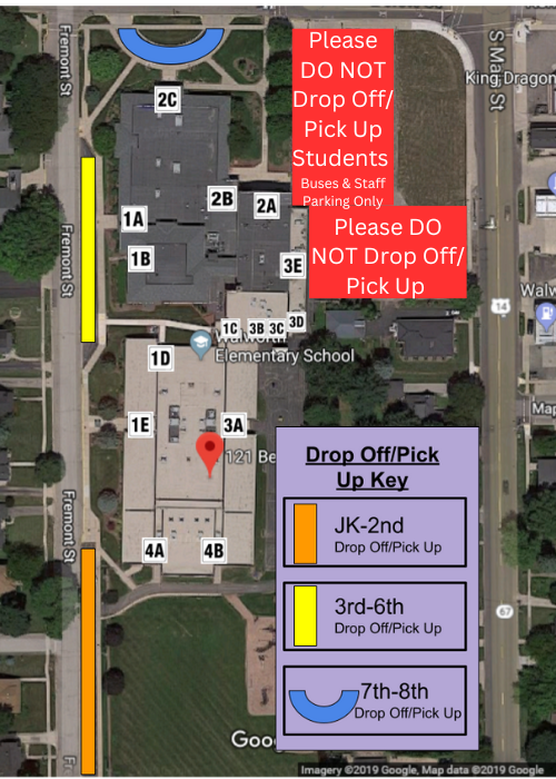 Drop Zones for Walworth School