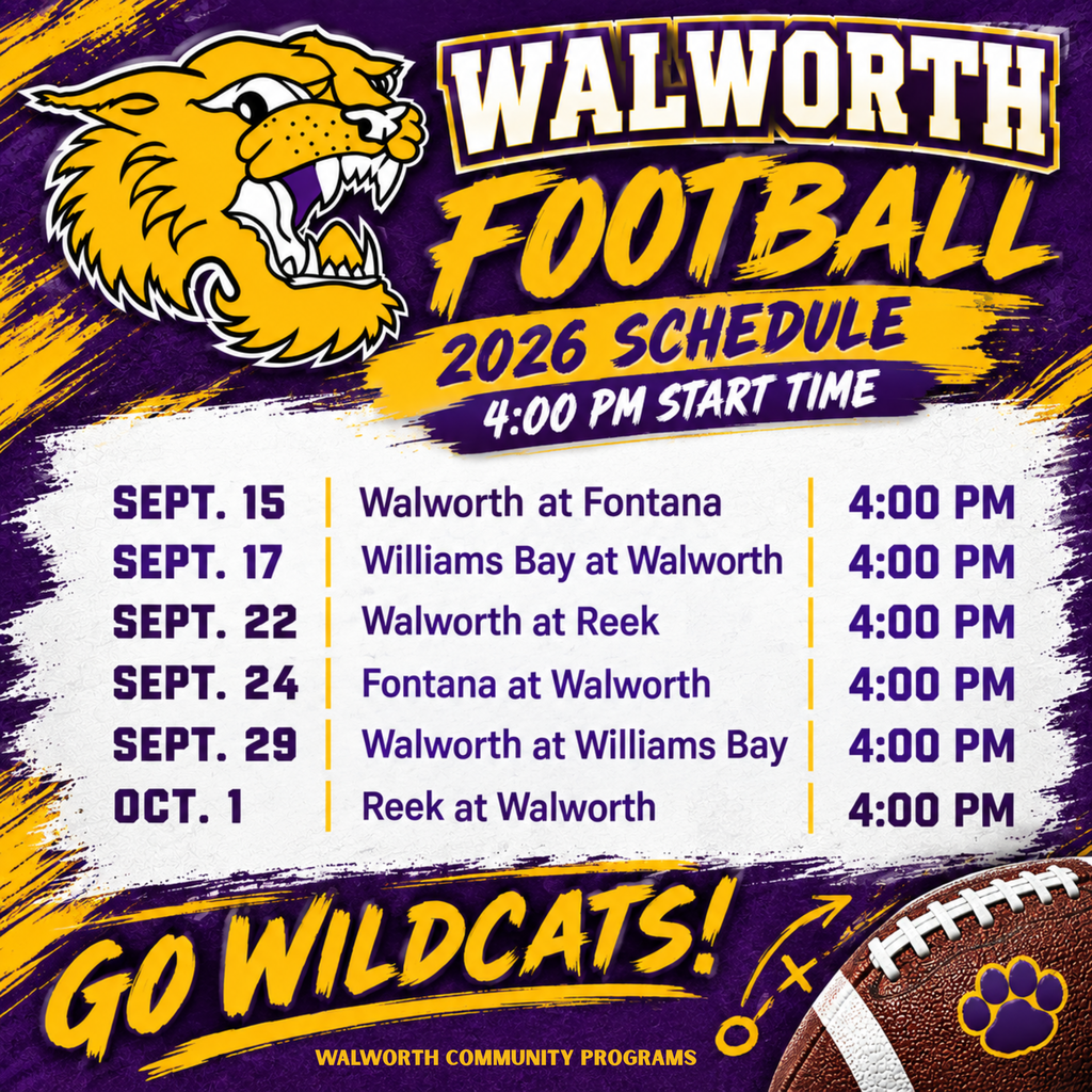 Walworth Football Scheudle