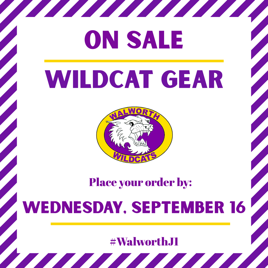 Wildcat Gear ~ Order by Wednesday, September 16