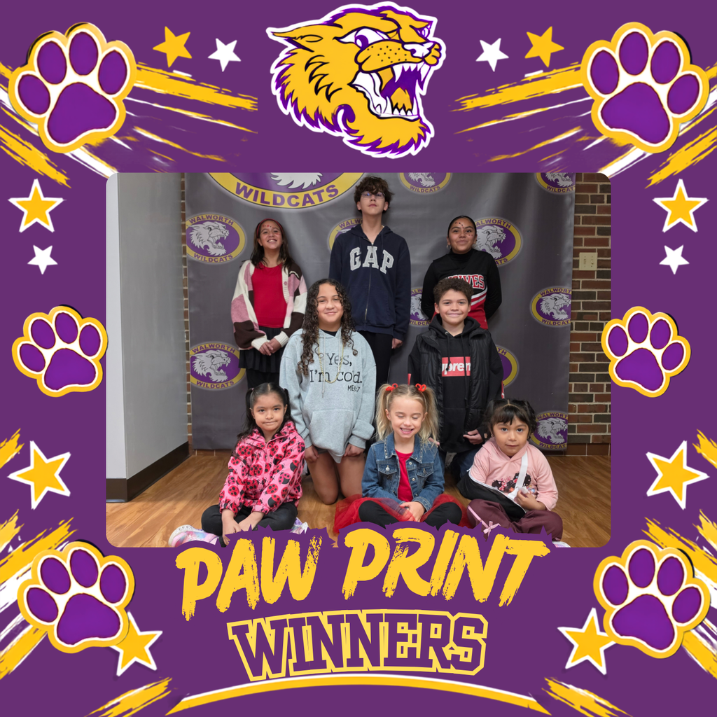 Paw Print Winners 8 students