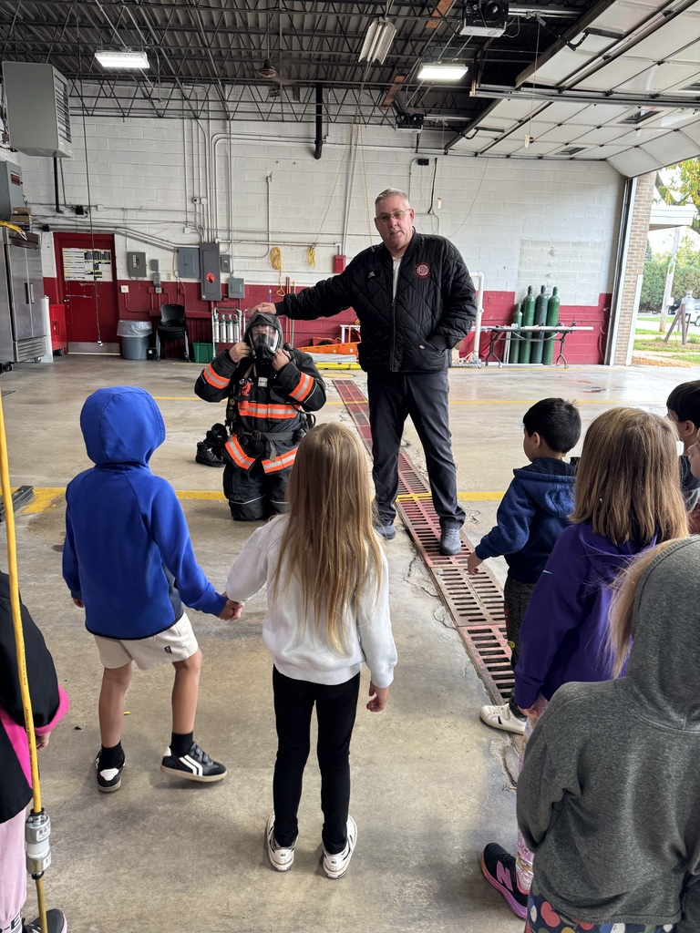 Students learning about Fire Safety. 