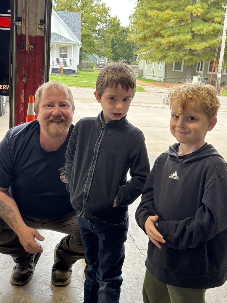 Students and fireman.