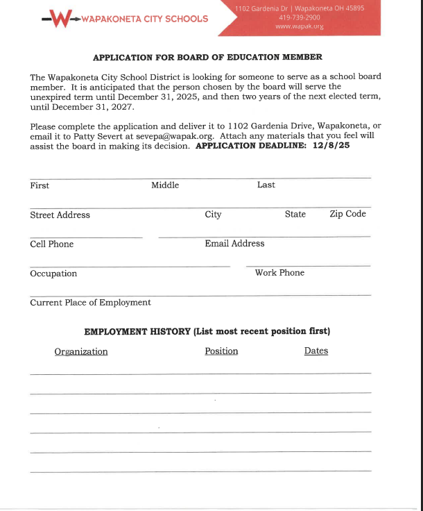 Board application page 1