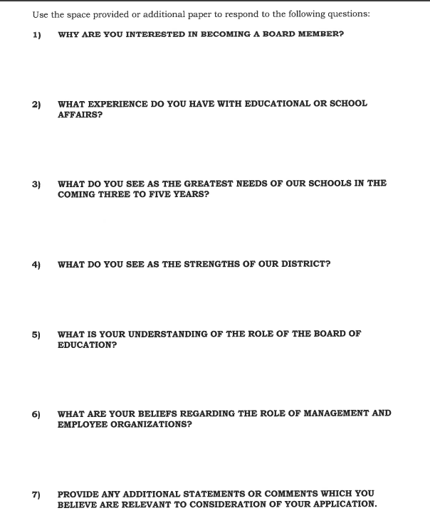 Board application page 3