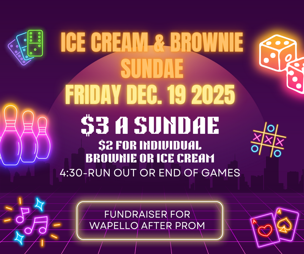 Post Prom Brownie:Ice Cream Sundae Fundraiser 12:19:2025