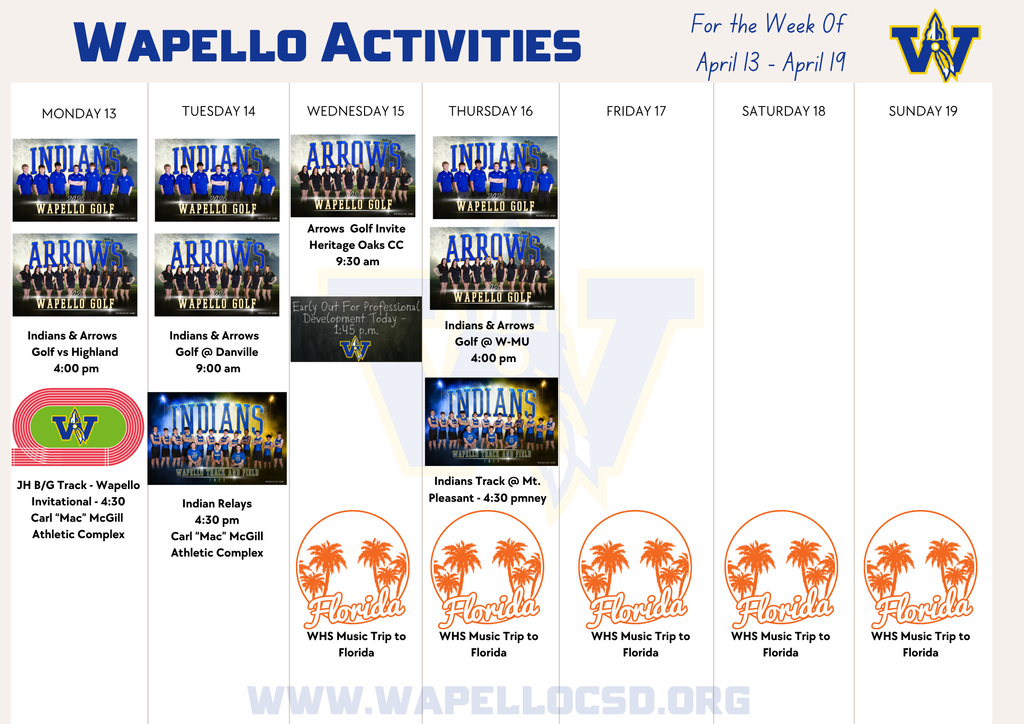 Weekly Events April 13-19