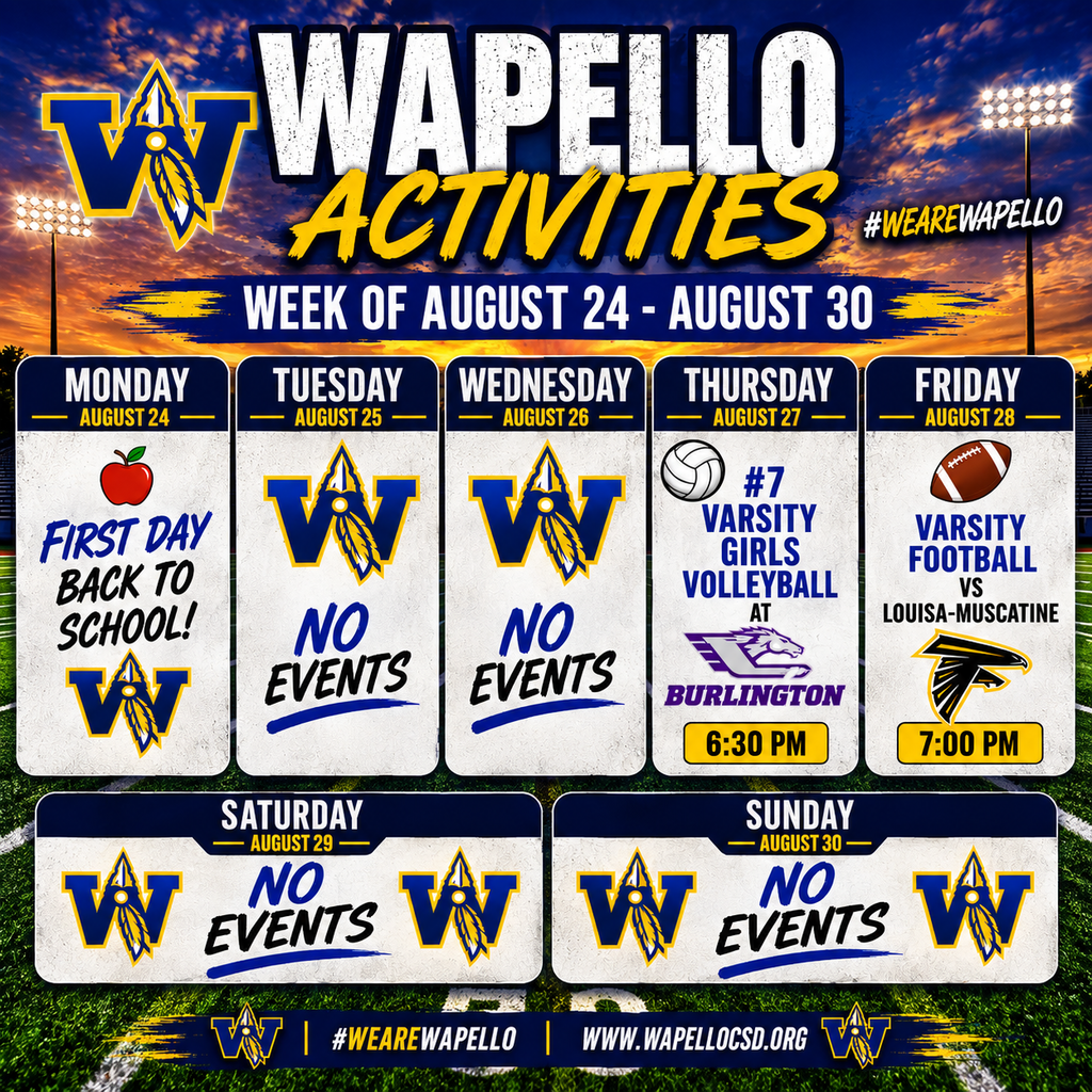 Weekly Activities August 24-30
