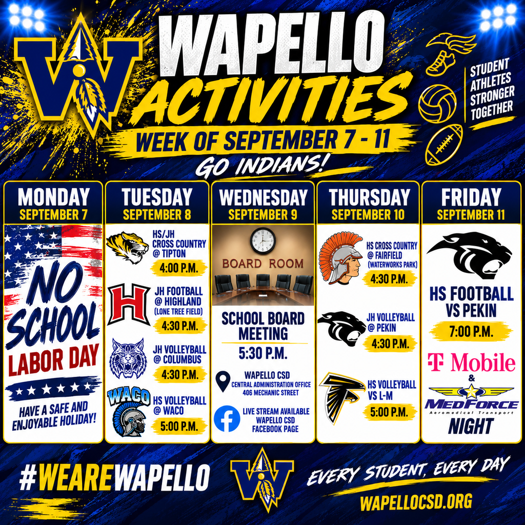 Weekly Activities September 7-11