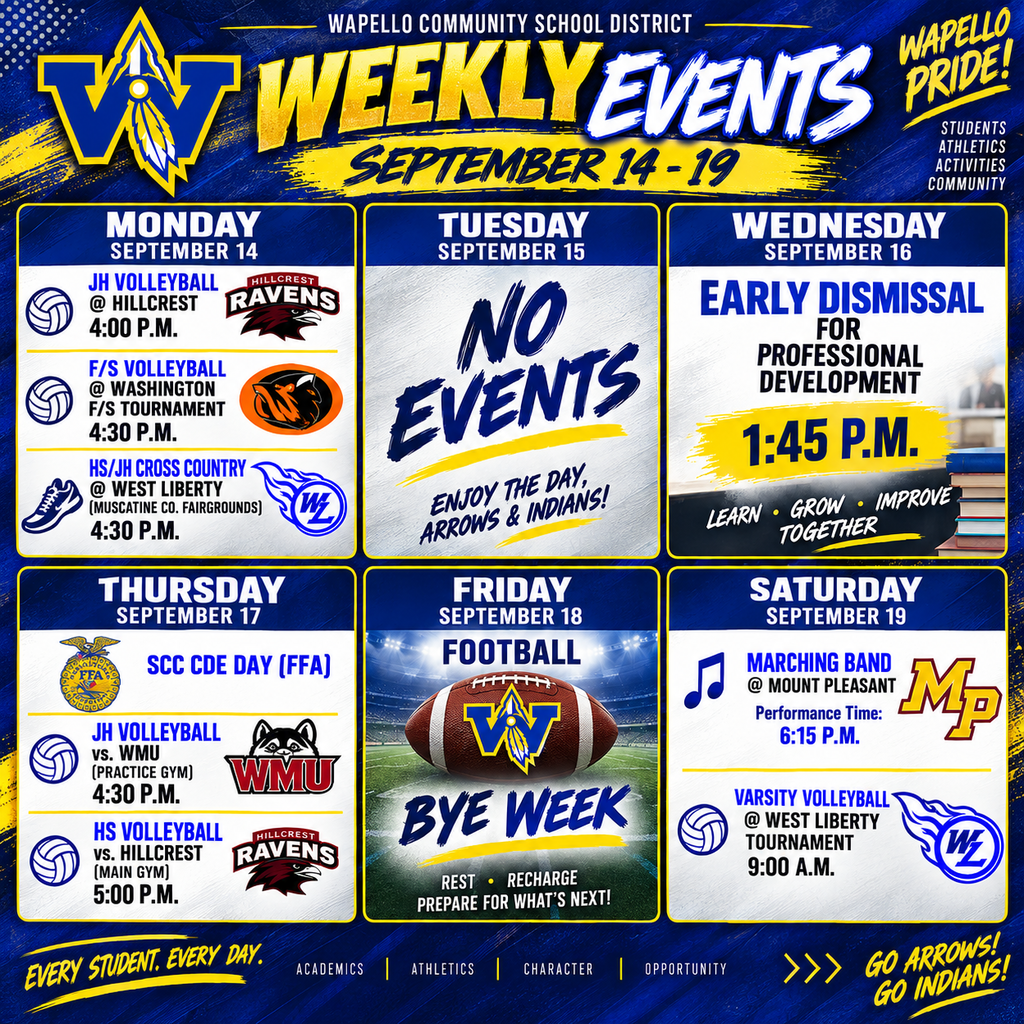 Weekly Events 9-14 - 9-19