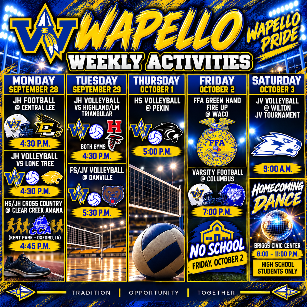 Weekly Events 9/28 -10/3