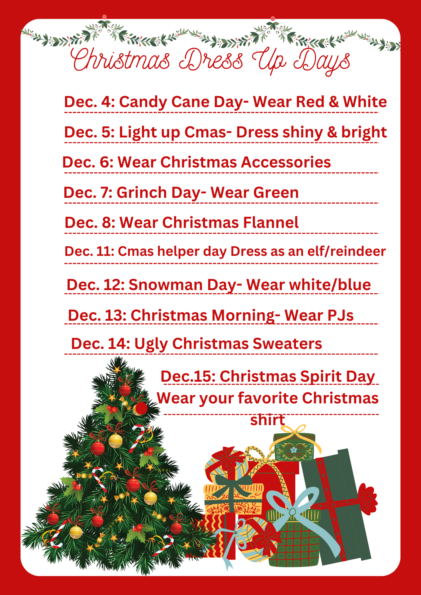 Christmas Dress Up Days | Williams Heights Elementary School Christmas Dress Up Days | Williams Heights Elementary School