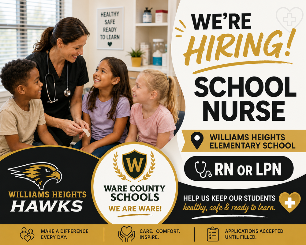 We're Hiring School Nurse
