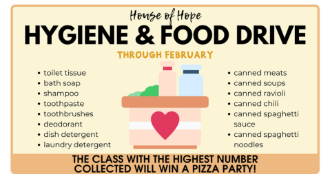 hygiene & FOOD DRIVE