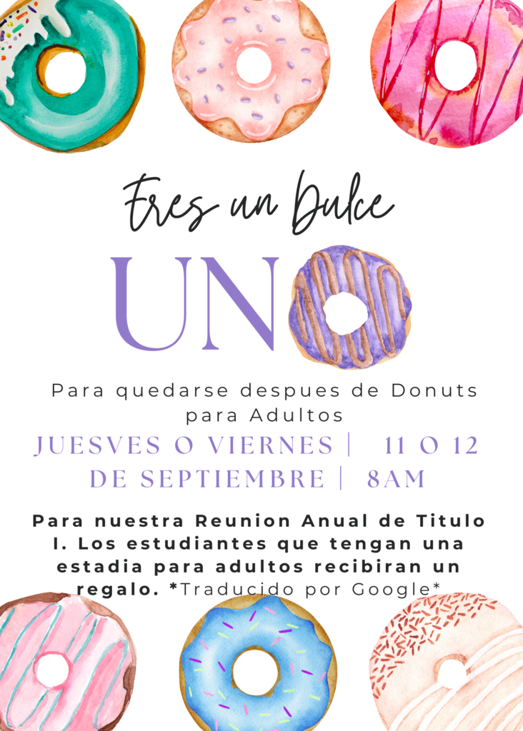 Annual Title 1 Meeting Spanish Flyer