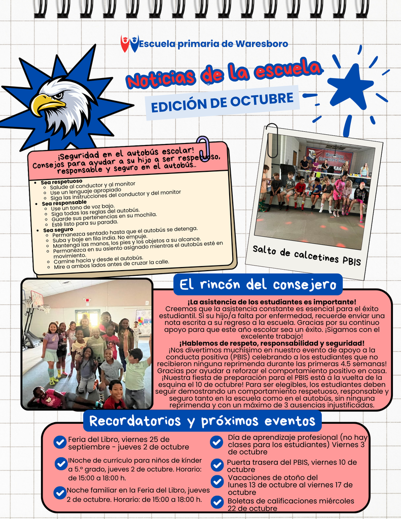October Newsletter Spanish