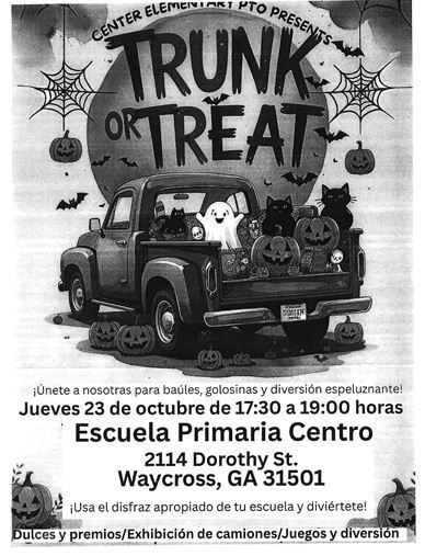 🎃 Center Elementary’s Trunk-or-Treat! 🍬