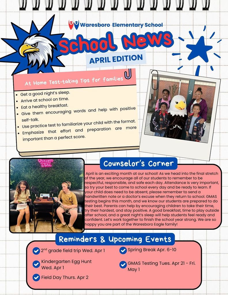 April School Newsletter English