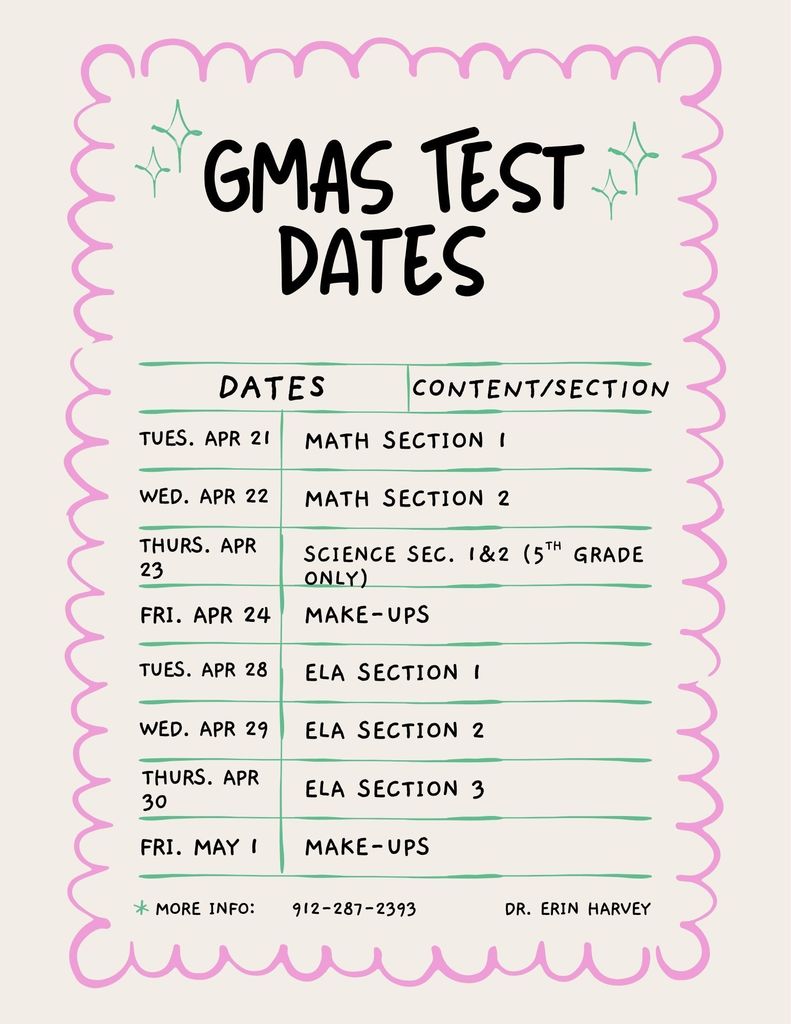 GMAS Test Dates