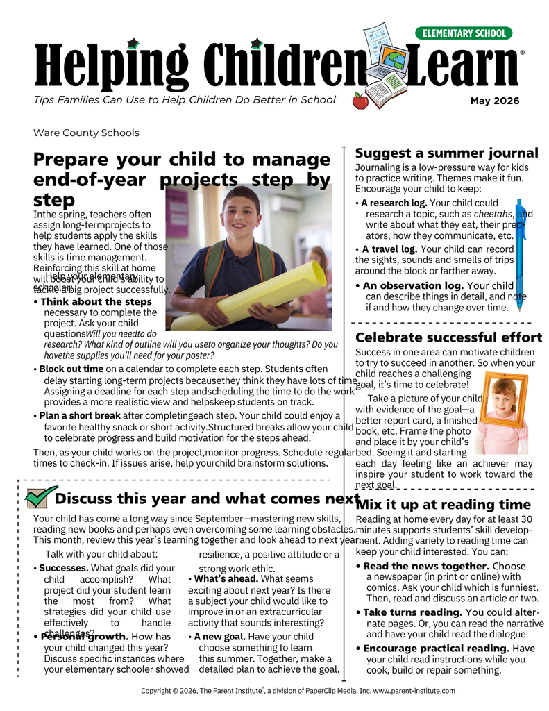 May newlsetter English
