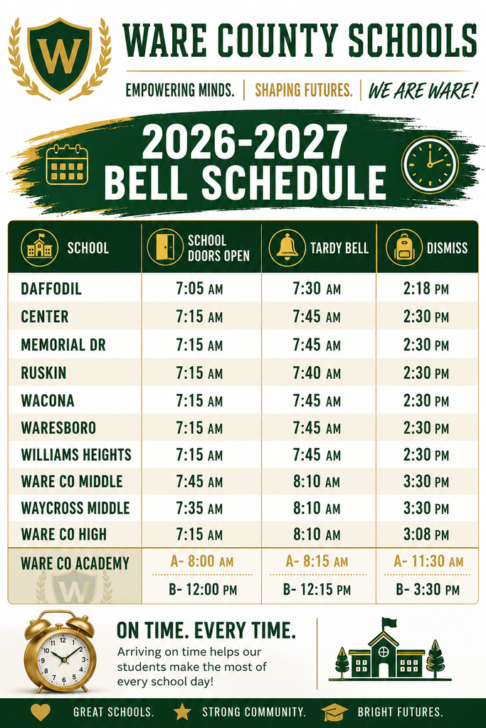 2026-2027 Bell Schedule