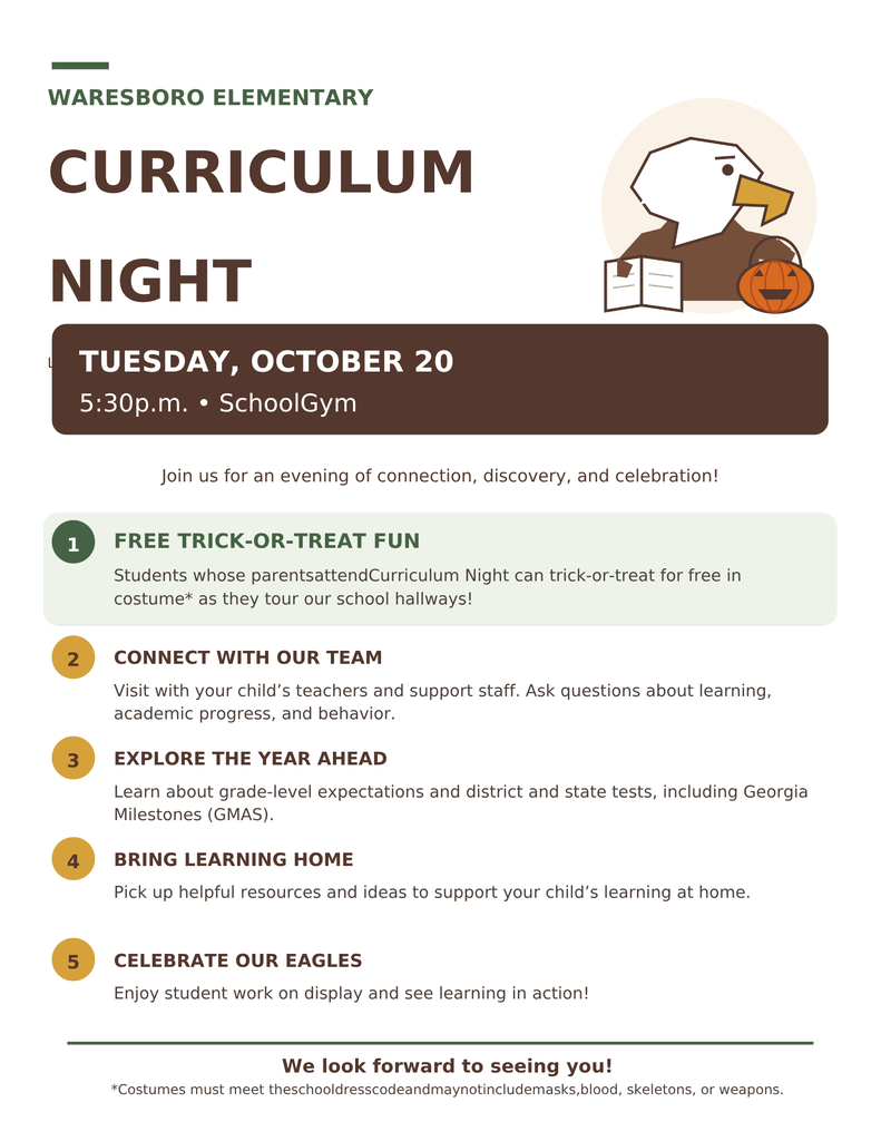 English Currliculum Night Flyer