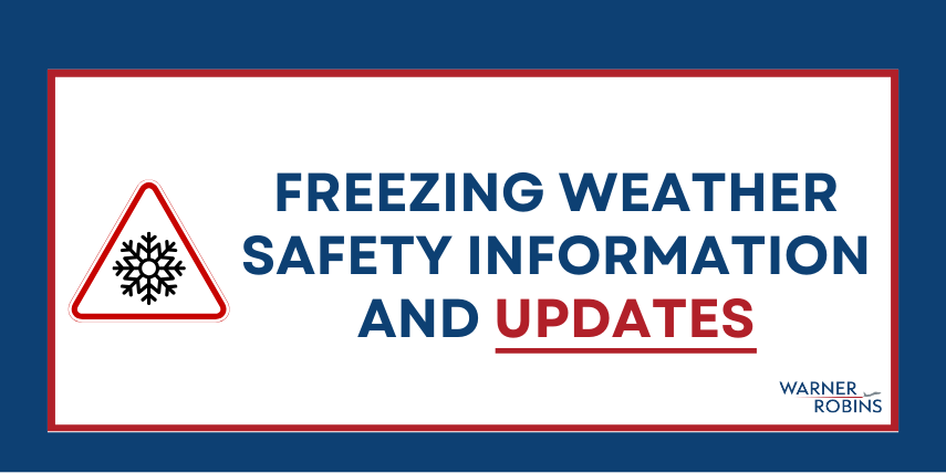 Freezing temperatures are forecasted for the next several days in Warner Robins.