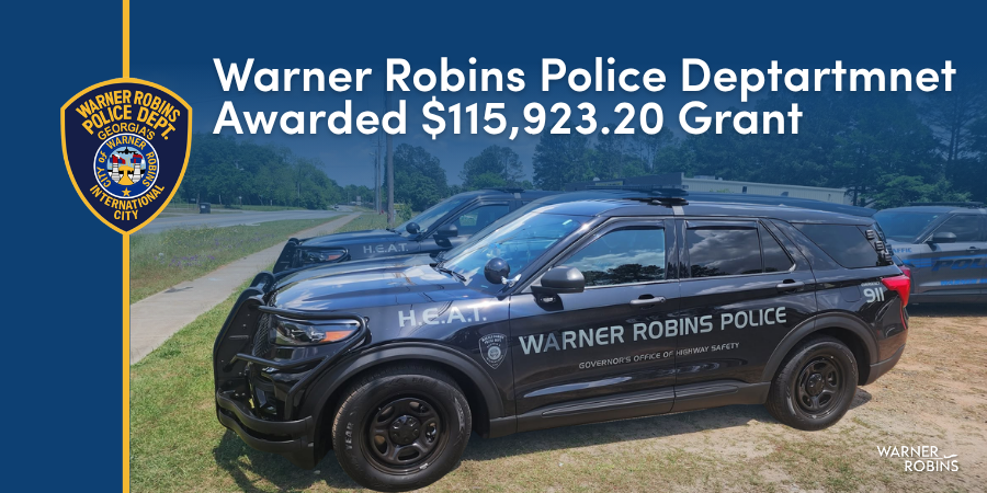 The Governor’s Office of Highway Safety has announced that the Warner Robins Police Department was awarded to receive a Highway Enforcement of Aggressive Traffic (H.E.A.T.) grant for the Federal 2027 Fiscal Year. Warner Robins Police Department’s award totals $115,923.20.