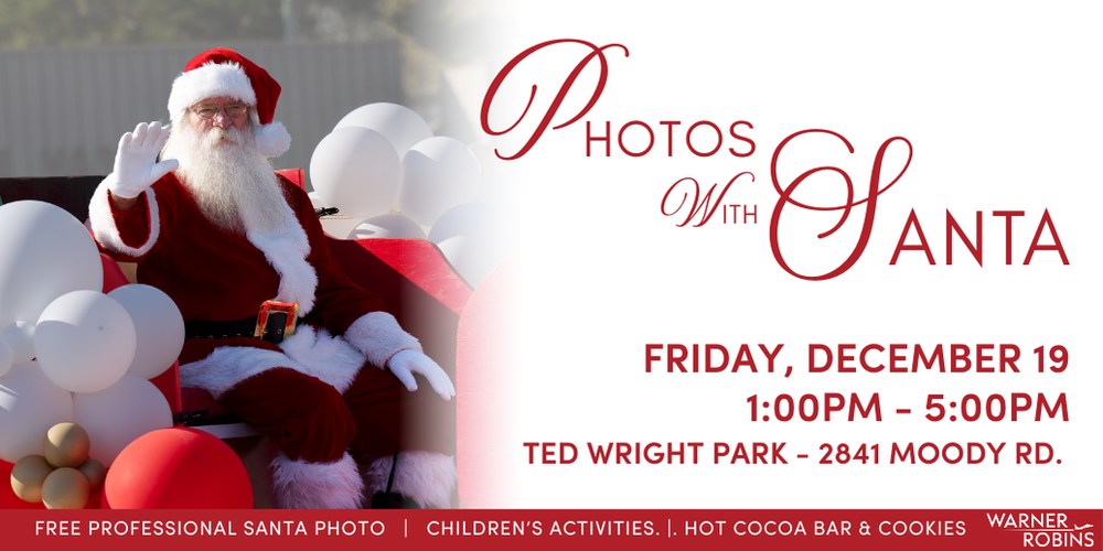 City of Warner Robins Hosts Photos with Santa Event at Ted Wright Park