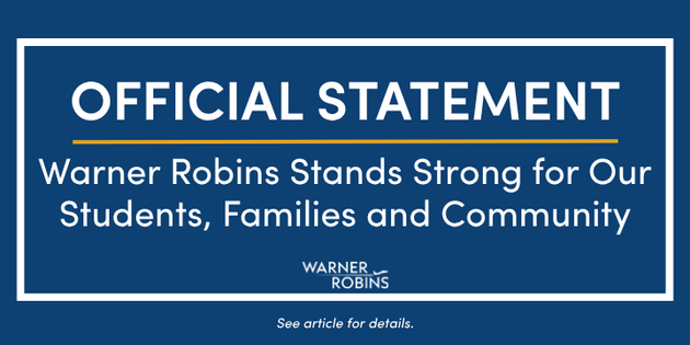 What happened yesterday at Warner Robins High School is something no family should have to experience, and no words can fully ease the emotional toll this type of situation can have on students, families, staff, and our entire community. Our hearts are with all who were impacted.