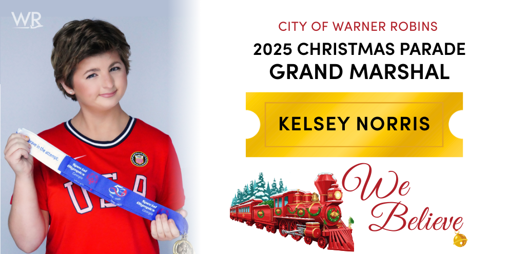 City of Warner Robins Announces Kelsey Norris as Grand Marshal of the 2025 Christmas Parade
