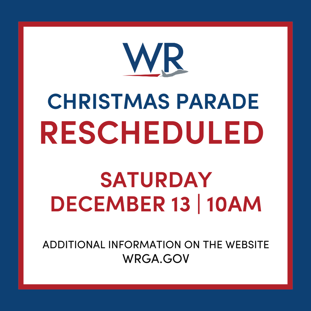 Warner Robins Parade will be December 13 at 10AM. Additional information can be found here: https://www.wrga.gov/article/2583067