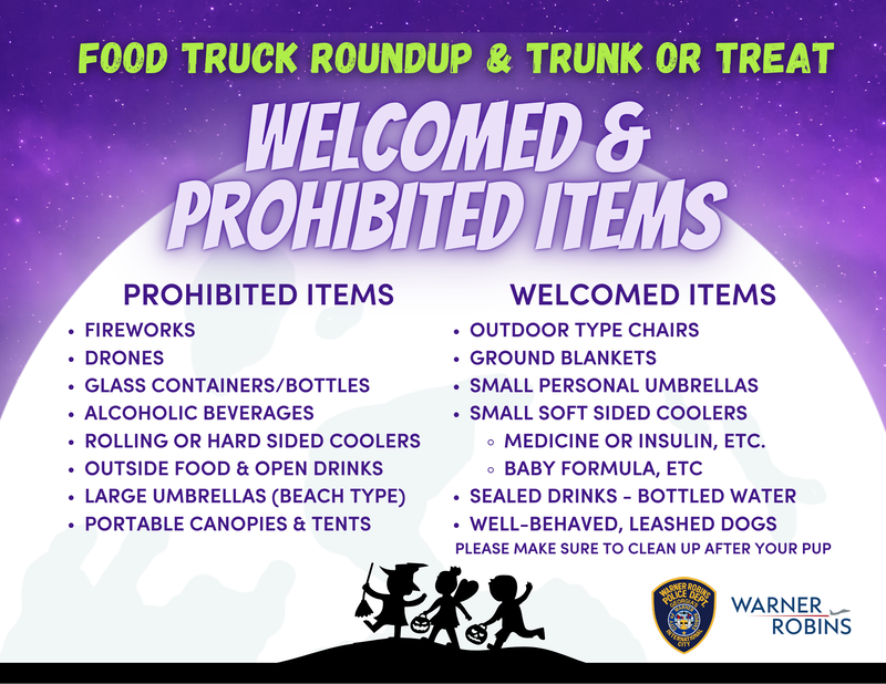 Welcome and Prohibited Items