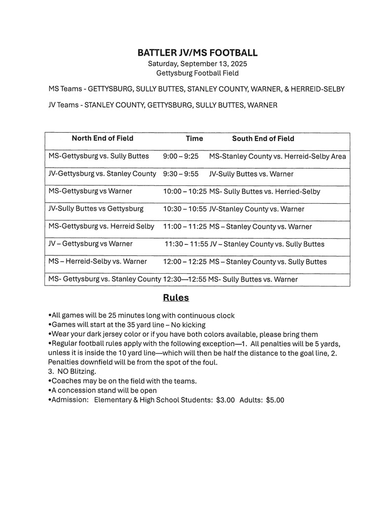 Schedule