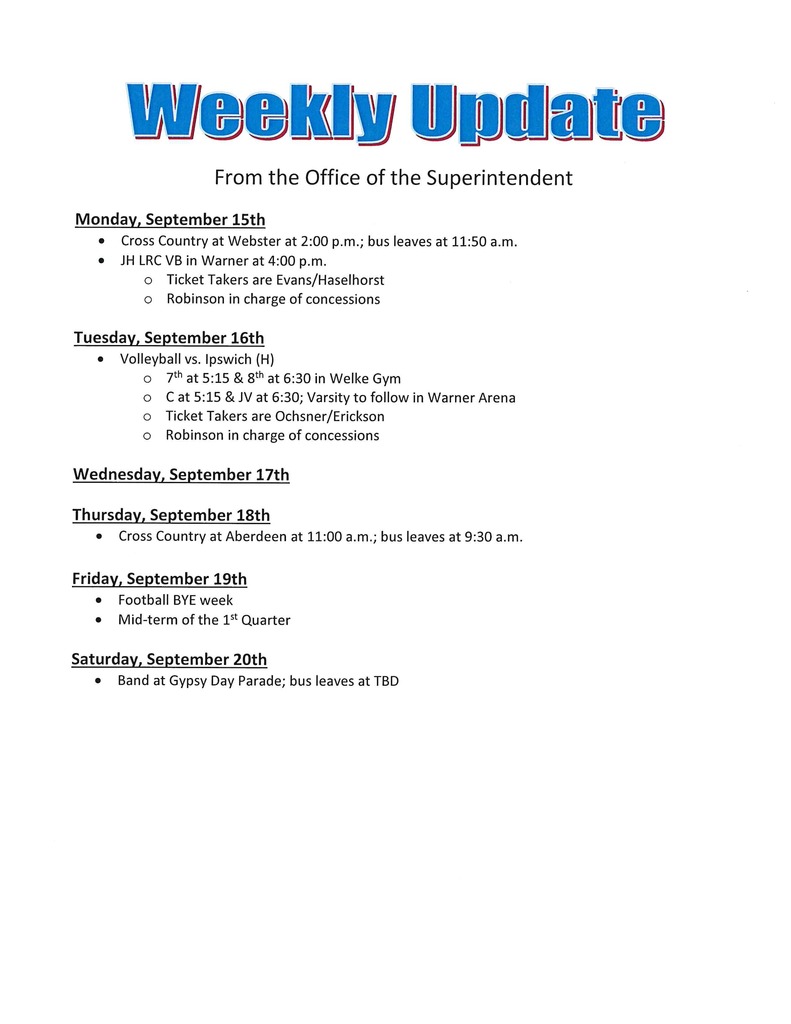 Weekly Update