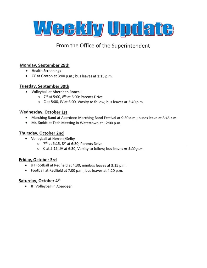 Weekly Update