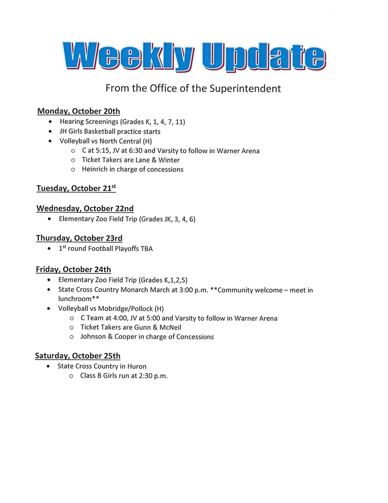 Weekly Update