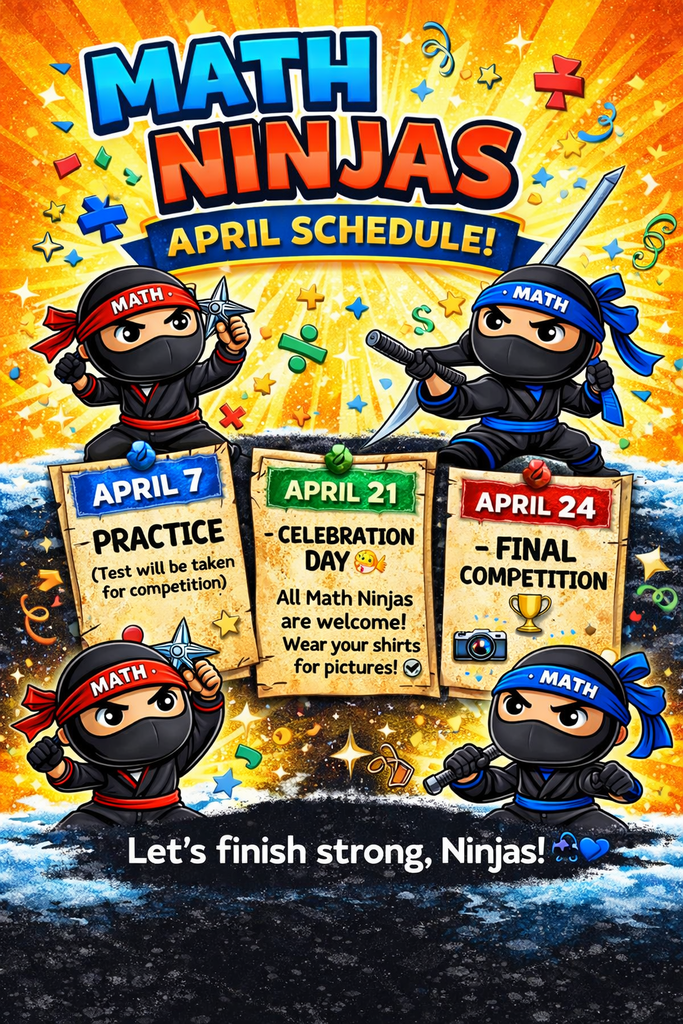 Math Ninjas Schedule