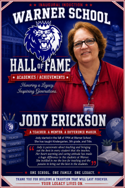 Warner School Hall of Fame Class of 2026, J Erickson