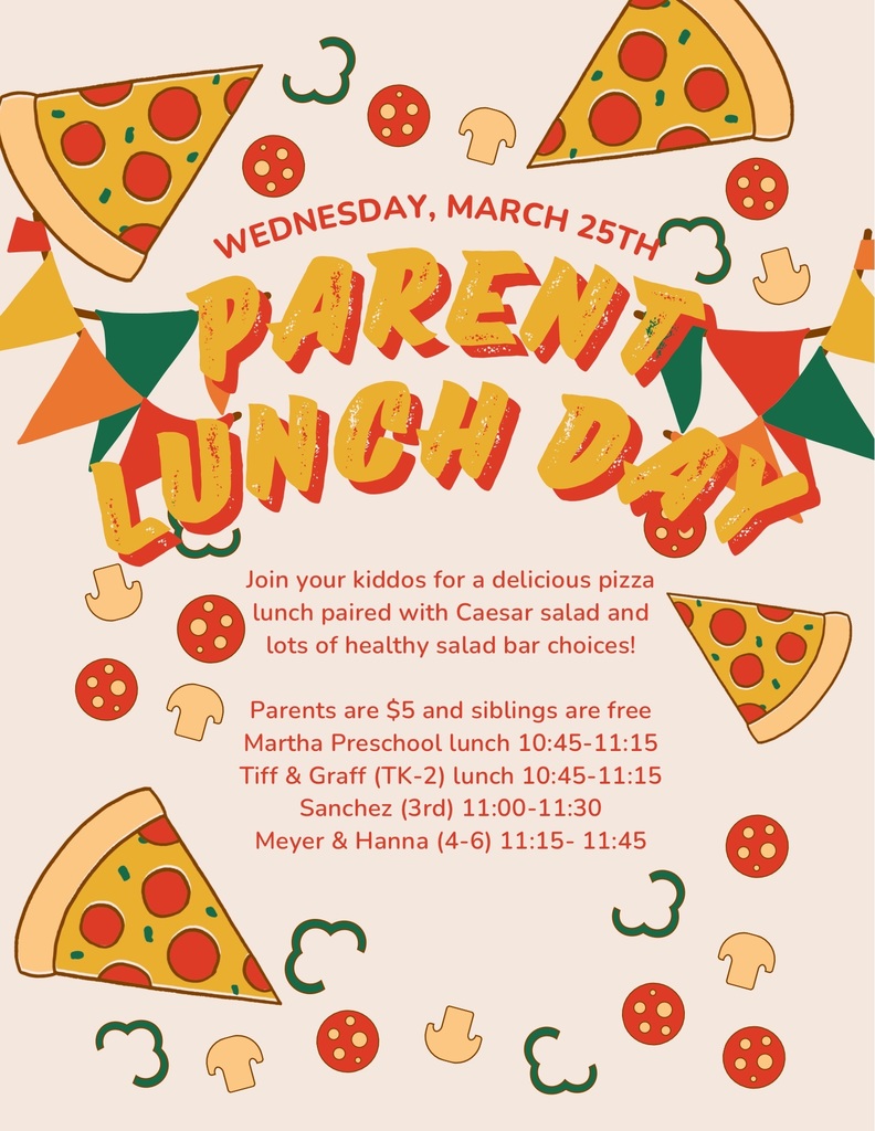 Parent Lunch Day March 25th