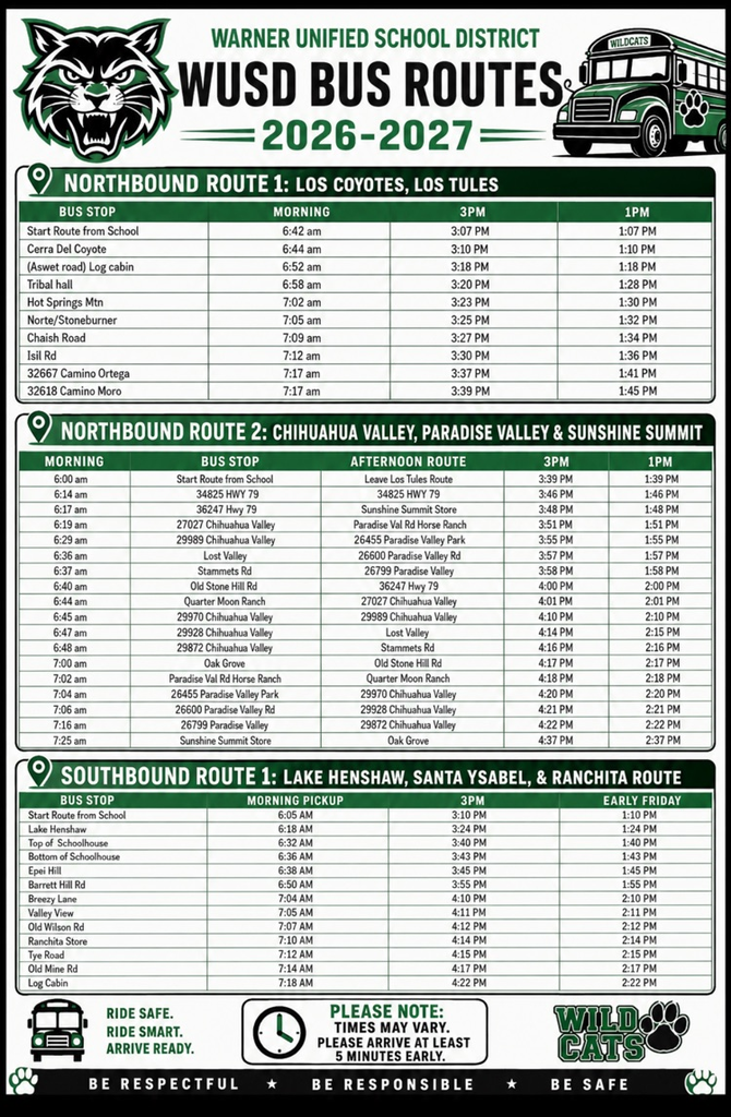 2026 2027 Bus Routes
