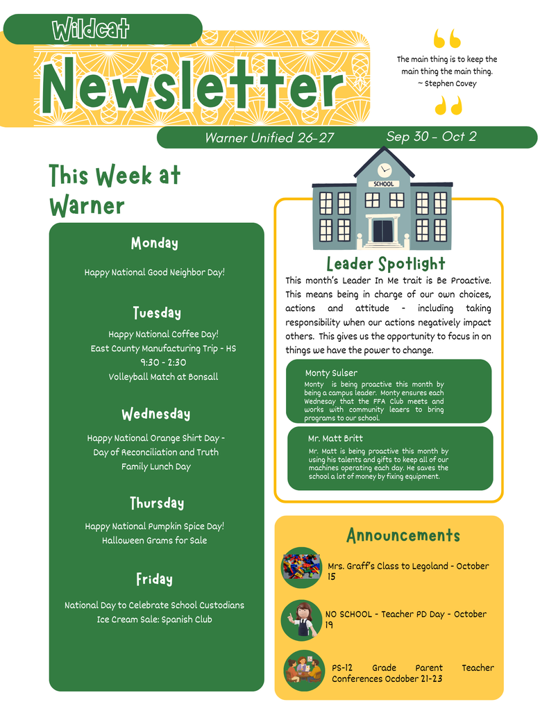 This Week's Newsletter