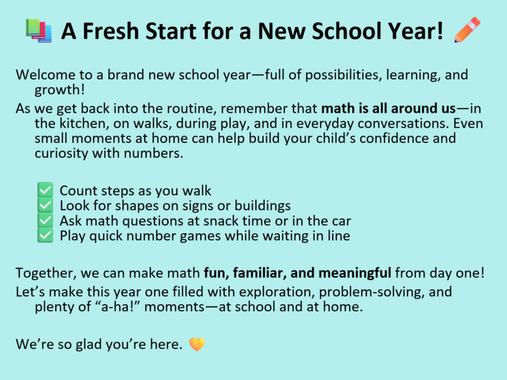 Fresh Start for a New School Year