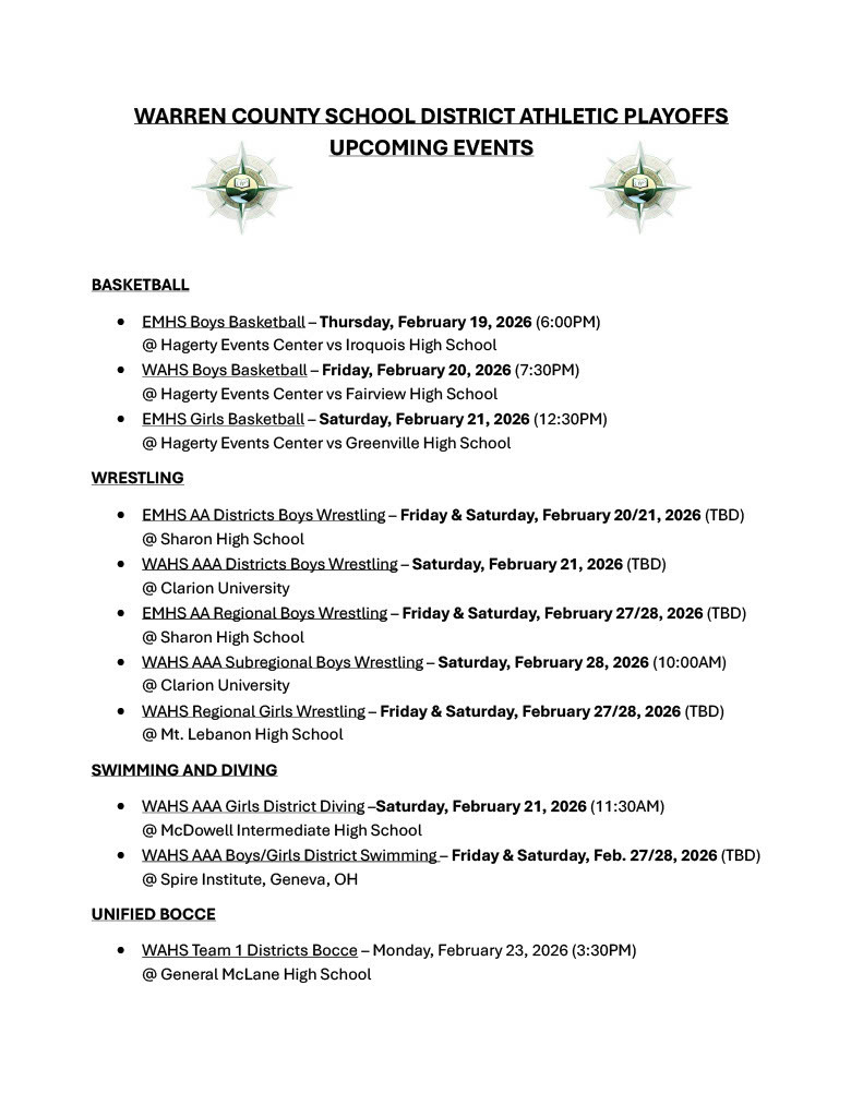 Warren County School District Athletic Playoffs